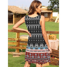 Load image into Gallery viewer, Sleeveless Bohemianl Mini Dress, Size 2XL, 15G-1013D008