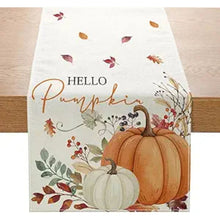Load image into Gallery viewer, 2 Fall Hello Pumpkin Table RunnerS 13x72, 10H-166H007