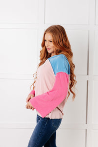 One Eleven North A-Tisket A-Tasket Color Block Pullover