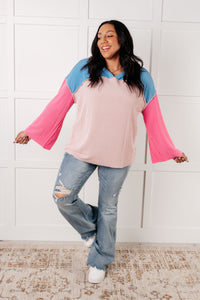 One Eleven North A-Tisket A-Tasket Color Block Pullover