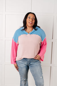 One Eleven North A-Tisket A-Tasket Color Block Pullover