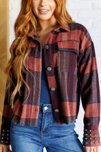 Load image into Gallery viewer, Haptics Already There Plaid Shacket