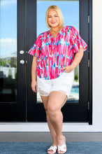 Load image into Gallery viewer, One Eleven North Art Exhibit V-Neck Blouse
