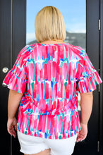 Load image into Gallery viewer, One Eleven North Art Exhibit V-Neck Blouse