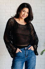 Load image into Gallery viewer, WHITE BIRCH Ask Anyway Fishnet Sweater