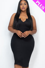 Load image into Gallery viewer, Plus Size Split Neck Tank Midi Dress (CAPELLA)
