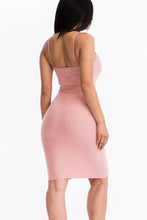 Load image into Gallery viewer, Ribbed Cami Soft Bodycon Dress (CAPELLA)