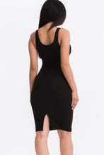 Load image into Gallery viewer, Ribbed Back Slit Bodycon Dress (CAPELLA)