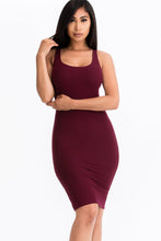 Load image into Gallery viewer, Ribbed Back Slit Bodycon Dress (CAPELLA)