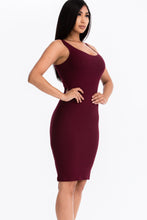 Load image into Gallery viewer, Ribbed Back Slit Bodycon Dress (CAPELLA)