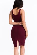 Load image into Gallery viewer, Ribbed Back Slit Bodycon Dress (CAPELLA)