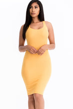 Load image into Gallery viewer, Ribbed Back Slit Bodycon Dress (CAPELLA)