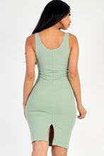 Load image into Gallery viewer, Ribbed Back Slit Bodycon Dress (CAPELLA)
