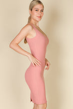 Load image into Gallery viewer, Ribbed Back Slit Bodycon Dress (CAPELLA)