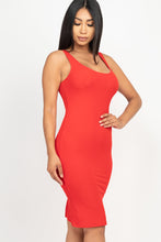 Load image into Gallery viewer, Ribbed Back Slit Bodycon Dress (CAPELLA)