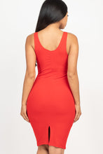 Load image into Gallery viewer, Ribbed Back Slit Bodycon Dress (CAPELLA)