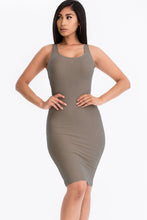 Load image into Gallery viewer, Ribbed Back Slit Bodycon Dress (CAPELLA)