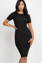 Load image into Gallery viewer, Ribbed Bodycon Midi Dress (CAPELLA)