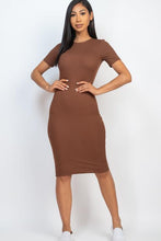 Load image into Gallery viewer, Ribbed Bodycon Midi Dress (CAPELLA)