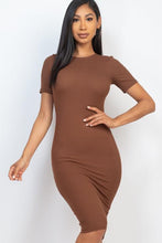 Load image into Gallery viewer, Ribbed Bodycon Midi Dress (CAPELLA)