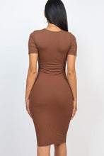 Load image into Gallery viewer, Ribbed Bodycon Midi Dress (CAPELLA)