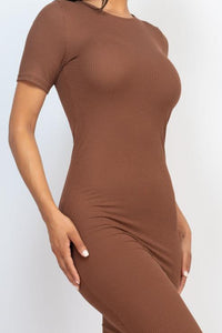 Ribbed Bodycon Midi Dress (CAPELLA)
