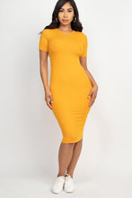 Load image into Gallery viewer, Ribbed Bodycon Midi Dress (CAPELLA)
