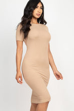 Load image into Gallery viewer, Ribbed Bodycon Midi Dress (CAPELLA)