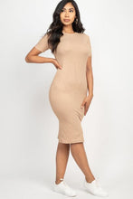 Load image into Gallery viewer, Ribbed Bodycon Midi Dress (CAPELLA)