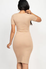 Load image into Gallery viewer, Ribbed Bodycon Midi Dress (CAPELLA)