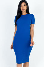 Load image into Gallery viewer, Ribbed Bodycon Midi Dress (CAPELLA)