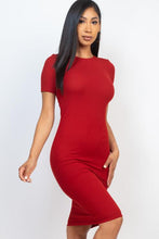 Load image into Gallery viewer, Ribbed Bodycon Midi Dress (CAPELLA)