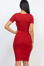 Load image into Gallery viewer, Ribbed Bodycon Midi Dress (CAPELLA)