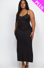 Load image into Gallery viewer, PLUS SIZE Ribbed Side Slit Long Cami Dress (CAPELLA)