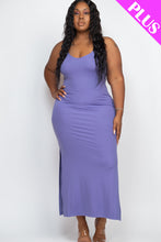Load image into Gallery viewer, PLUS SIZE Ribbed Side Slit Long Cami Dress (CAPELLA)