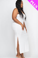 Load image into Gallery viewer, PLUS SIZE Ribbed Side Slit Long Cami Dress (CAPELLA)