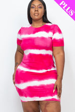Load image into Gallery viewer, Plus Size Tie-dye Print Bodycon Dress (CAPELLA)