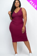 Load image into Gallery viewer, Plus Size Ribbed Sleeveless Bodycon Dress (CAPELLA)