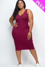 Load image into Gallery viewer, Plus Size Ribbed Sleeveless Bodycon Dress (CAPELLA)