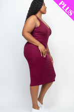 Load image into Gallery viewer, Plus Size Ribbed Sleeveless Bodycon Dress (CAPELLA)