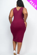 Load image into Gallery viewer, Plus Size Ribbed Sleeveless Bodycon Dress (CAPELLA)