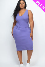 Load image into Gallery viewer, Plus Size Ribbed Sleeveless Bodycon Dress (CAPELLA)