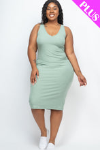 Load image into Gallery viewer, Plus Size Ribbed Sleeveless Bodycon Dress (CAPELLA)