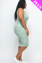 Load image into Gallery viewer, Plus Size Ribbed Sleeveless Bodycon Dress (CAPELLA)
