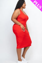 Load image into Gallery viewer, Plus Size Ribbed Sleeveless Bodycon Dress (CAPELLA)