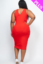 Load image into Gallery viewer, Plus Size Ribbed Sleeveless Bodycon Dress (CAPELLA)