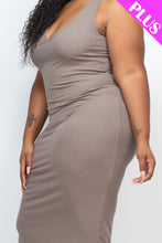 Load image into Gallery viewer, Plus Size Ribbed Sleeveless Bodycon Dress (CAPELLA)