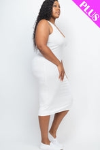 Load image into Gallery viewer, Plus Size Ribbed Sleeveless Bodycon Dress (CAPELLA)