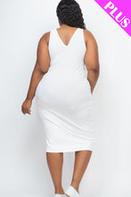 Load image into Gallery viewer, Plus Size Ribbed Sleeveless Bodycon Dress (CAPELLA)