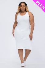 Load image into Gallery viewer, Plus Size Ribbed Side Slit Tank Dress (CAPELLA)